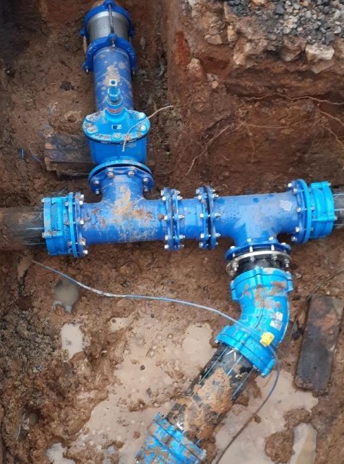 Durable System 2000 Fittings and Flange Adaptors installed on this pipeline as an investment for the future with Hygrade Water Australia