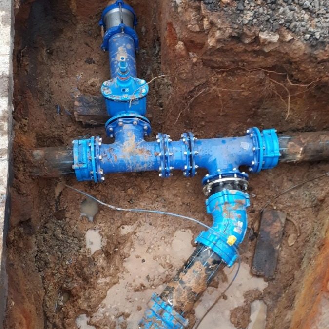 Durable System 2000 Fittings and Flange Adaptors installed on this pipeline as an investment for the future with Hygrade Water Australia